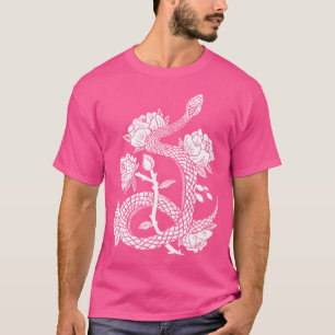 Camiseta Snake Flowers Punk de brujería gótica