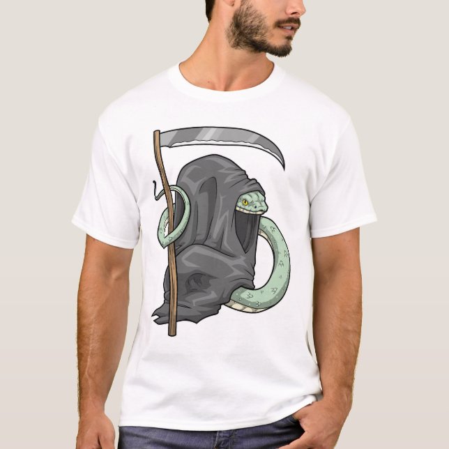 Camiseta Snake Halloween Grim Reaper (Anverso)