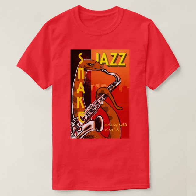 Camiseta Snake Jazz Vintage (Diseño del anverso)