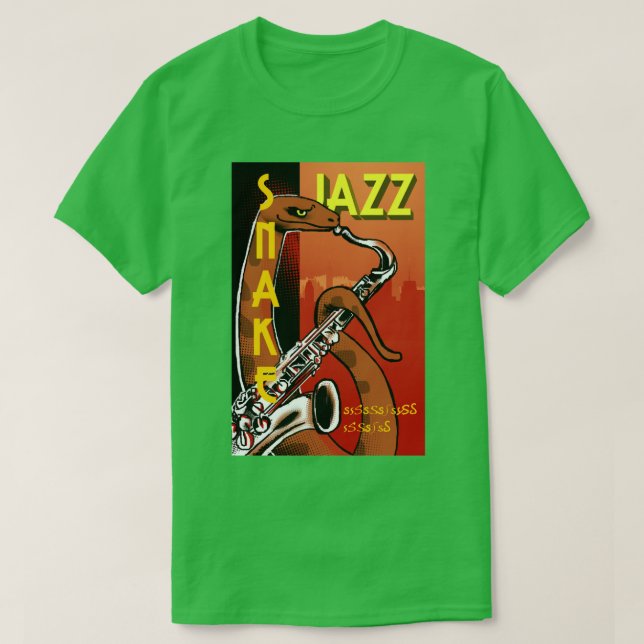 Camiseta Snake Jazz Vintage (Diseño del anverso)