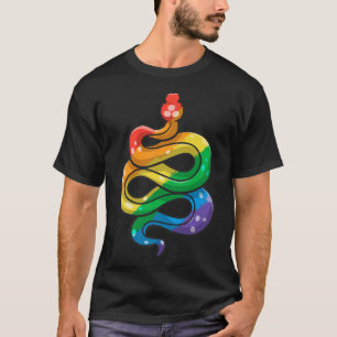 Camiseta Snake LGBT Pride Snake LGBTQ Bandera Colores Gay O
