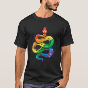 Camiseta Snake LGBT Pride Snake LGBTQ Bandera Colores Gay O