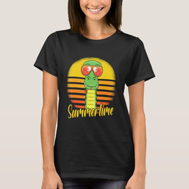 Camiseta Snake Retro verano Sunset Beach Vacation Snake (Anverso)