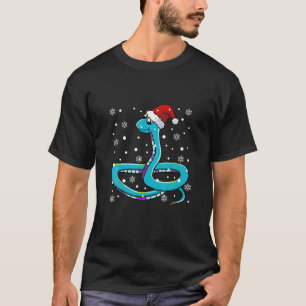 Camiseta Snake Santa Hat Navidades Pajama Cute Animal Snowf
