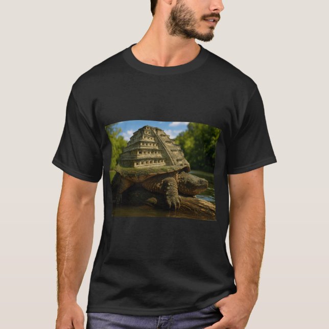 Camiseta Snappingurtle with Pyramid of the Niches Shell fri (Anverso)