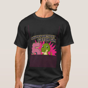 Camiseta Snappy 6th Birthday Backprint Gator Chica 11