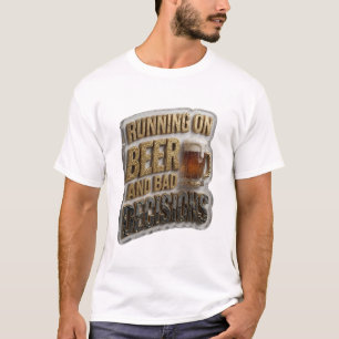 Camiseta Snappy CORRIENDO CON CERVEZA Y MALAS DECISIONES