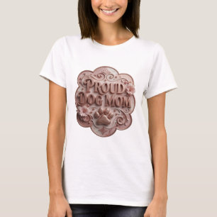 Camiseta Snappy Gold ORGULLOSA MAMÁ PERRO Arte de Texto 3D