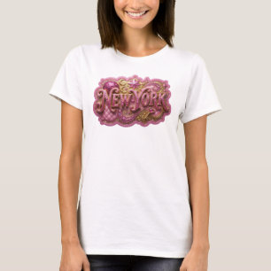 Camiseta Snappy Pink NEW YORK Quote