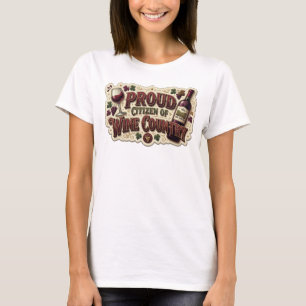 Camiseta Snappy Pink ORGULLOSO CIUDADANO DE WINE COUNTRY Im
