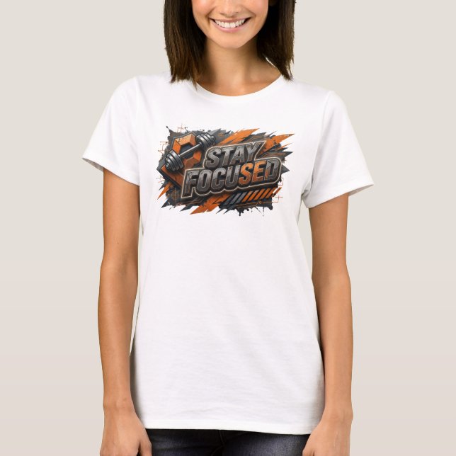 Camiseta Snappy Pink STAY FOCUSED (Anverso)