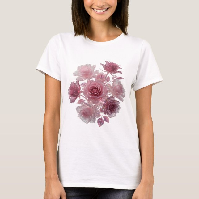 Camiseta Snappy Silver GLAMOROUS ROSES (Anverso)