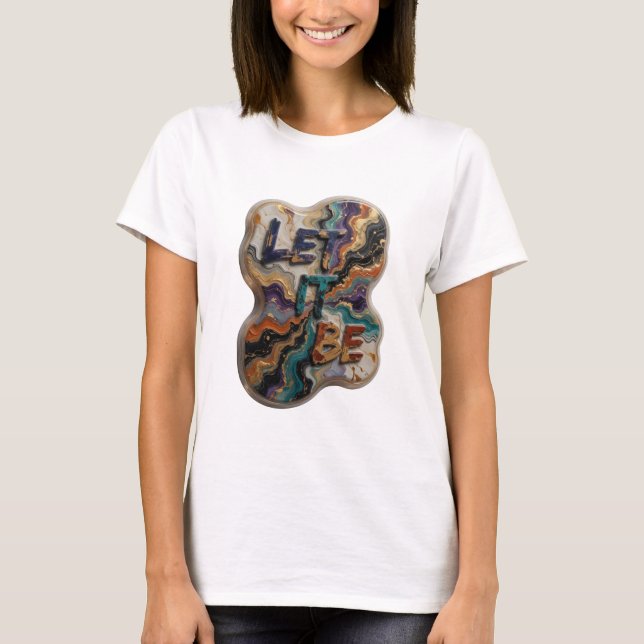 Camiseta Snappy Silver LET IT BE personalizada (Anverso)
