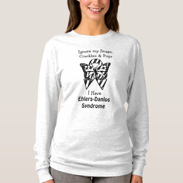 Camiseta Snaps, Cracky y Pops Ehlers-Danlos Síndrome T (Anverso)
