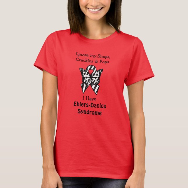 Camiseta Snaps, Cracky y Pops Ehlers-Danlos Síndrome T (Anverso)
