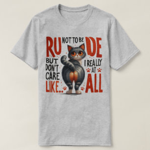 Camiseta Snarky Cat - Sassy Como Que No Me Importa