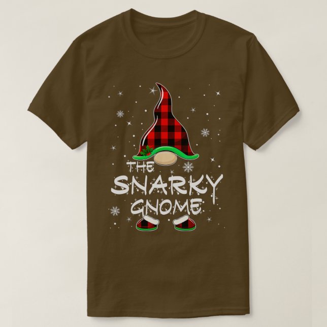 Camiseta Snarky Gnome Búfalo Jugar Familia Matanza Christin (Diseño del anverso)