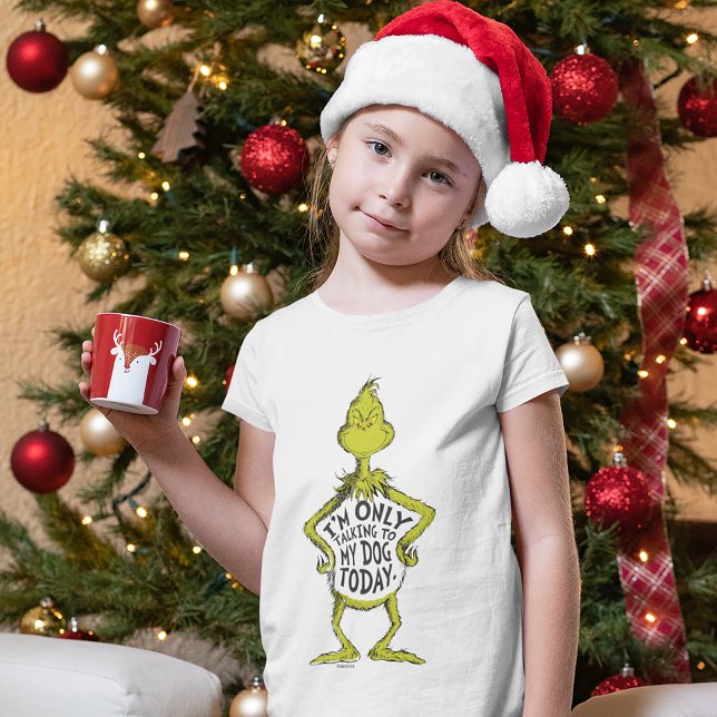 Camiseta Snarky Grinch | Gracioso Solo estoy hablando con m (Kid wearing shirt)