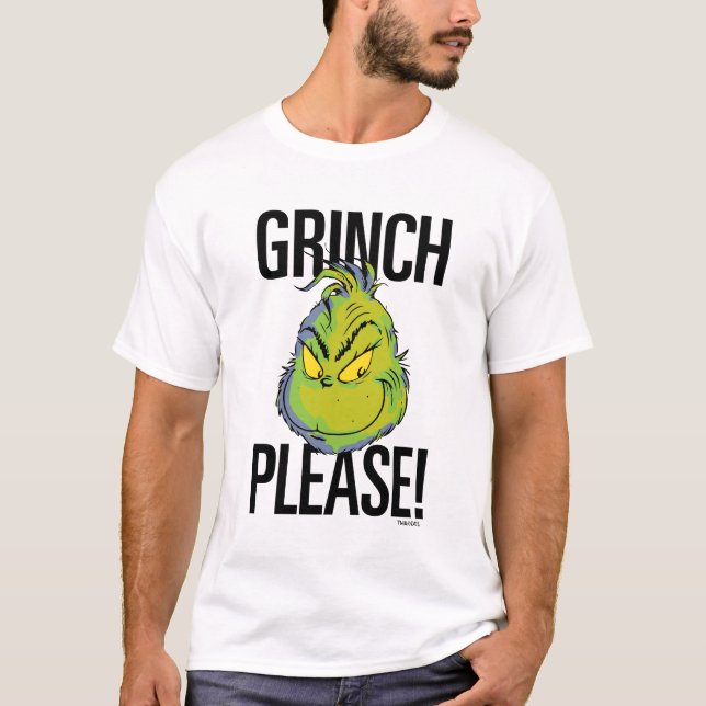 Camiseta Snarky Grinch | Grinch divertida, por favor, cita (Anverso)