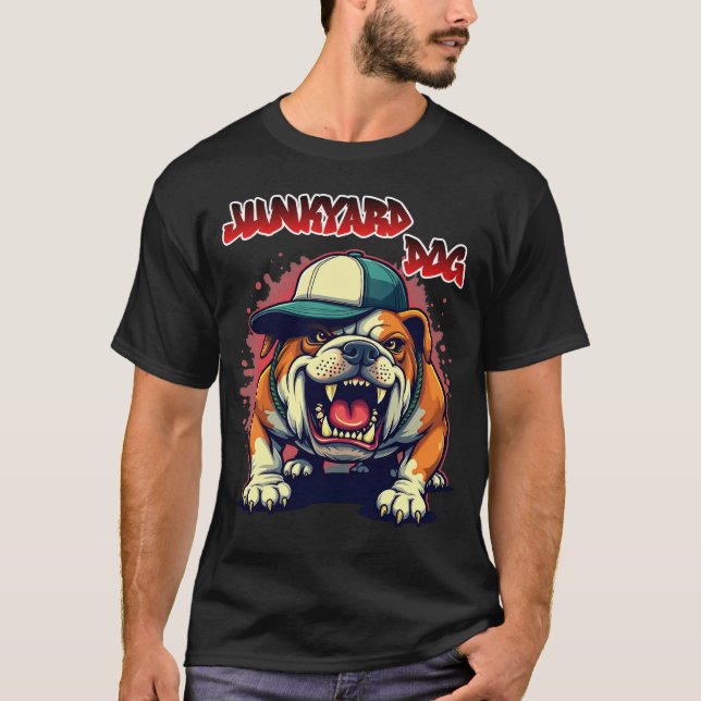 Camiseta Snarling Junkyard Bulldog Urban Streetwear Tee (Anverso)