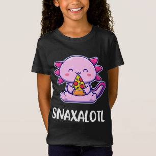 Camiseta Snaxalotl Axolotl Aperitivos De Pizza De Comida Cu