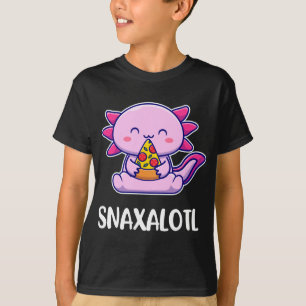 Camiseta Snaxalotl Axolotl Aperitivos De Pizza De Comida Cu