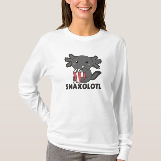 Camiseta Snaxolotl Axolotl Ama A Los Animales Dulces Popcor (Anverso)