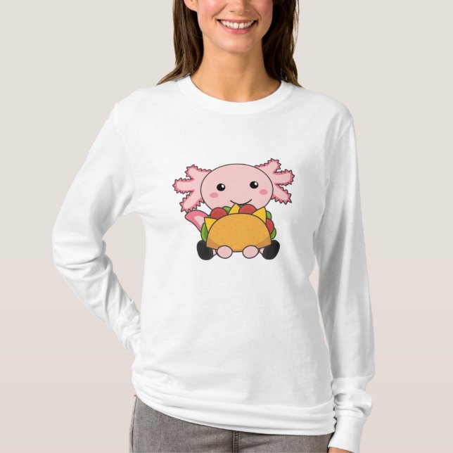 Camiseta Snaxolotl Axolotl Amantes del tabaco Animales dulc (Anverso)