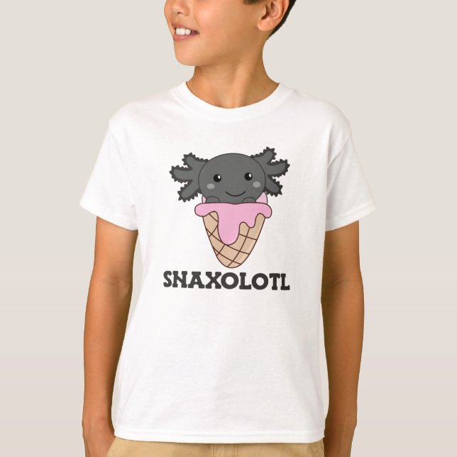Camiseta Snaxolotl Axolotl Fresas Amantes del Hielo Dulce (Anverso)