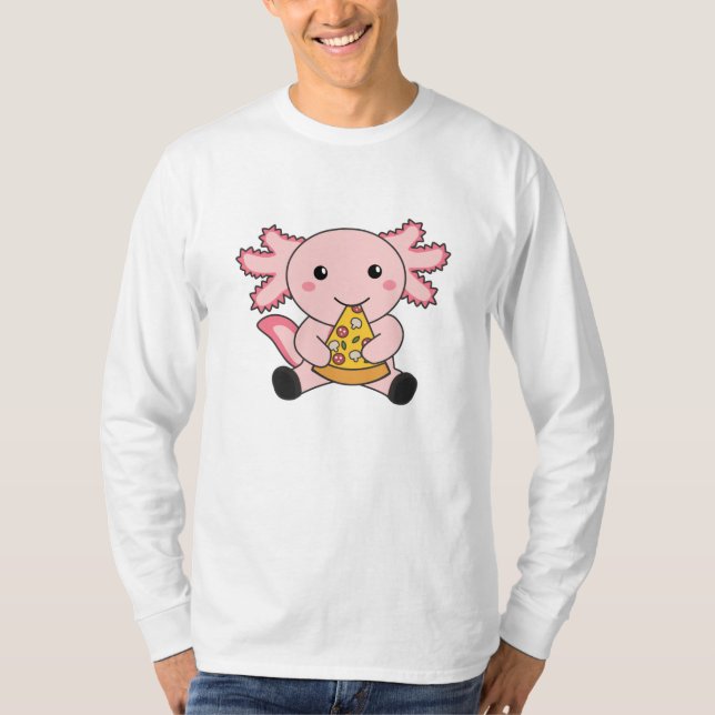 Camiseta Snaxolotl Axolotl Lover Cute Animales Pizza (Anverso)