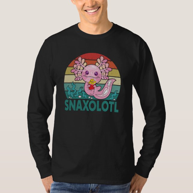 Camiseta Snaxolotl Cute Axolotl French Fries Food Animal (Anverso)