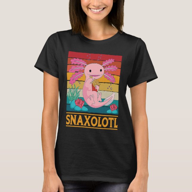 Camiseta Snaxolotl Cute Axolotl Fries Franceses Alimento (Anverso)