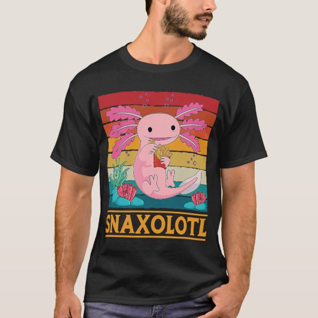 Camiseta Snaxolotl Cute Axolotl Fries Franceses Alimento (Anverso)