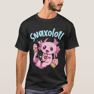 Camiseta Snaxolotl Funny Axolotl Dulces Snacks Postres Pun