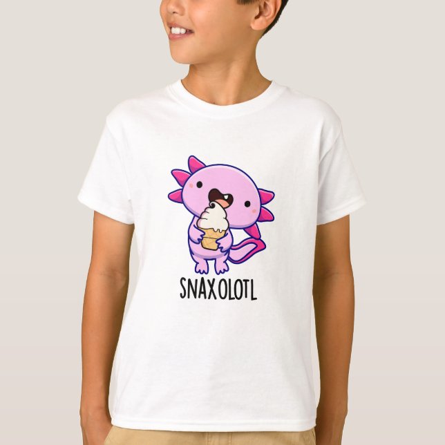Camiseta Snaxolotl Funny Axolotl Pun (Anverso)