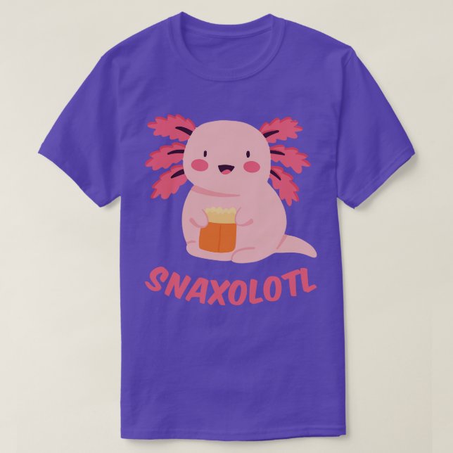 Camiseta Snaxolotl Kawaii Foodie Axolotl III (Diseño del anverso)