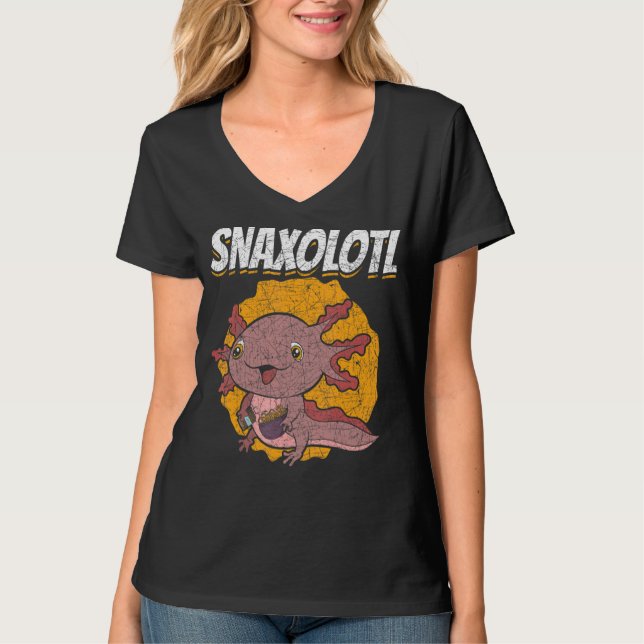 Camiseta Snaxolotl Mexicano Salamander Snack Anfibio Axol (Anverso)