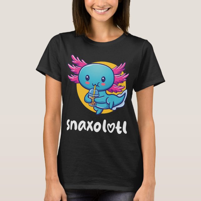 Camiseta Snaxolotl (sobre colores oscuros) (Anverso)