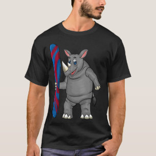 Camiseta Snboard Love Rhino Rhinoceros Chubby Unicorn Gir