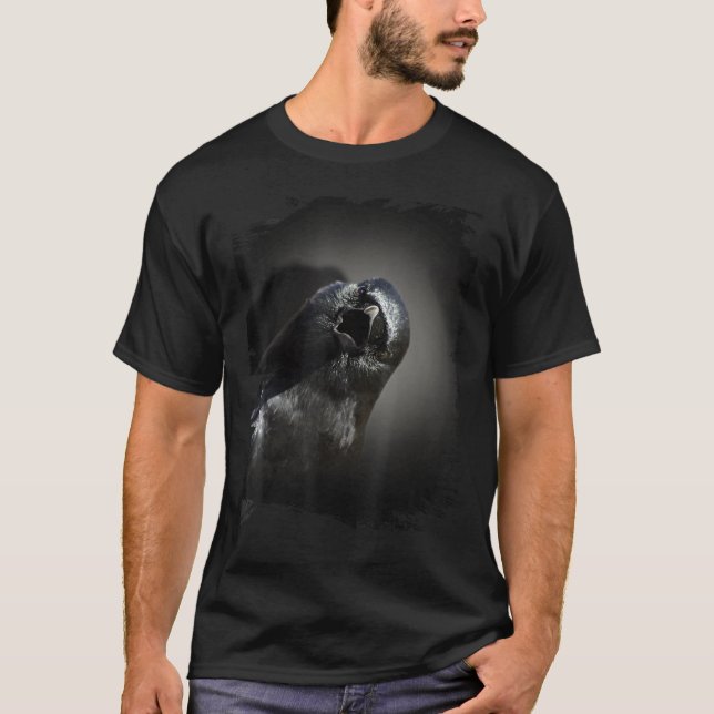 Camiseta Sneaky Crow Face Raven Spirit Animal (Anverso)