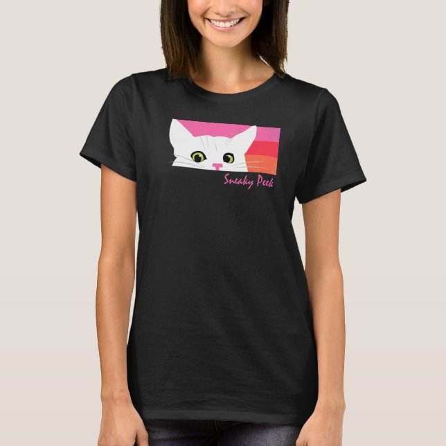 Camiseta Sneaky Peek Cat (Anverso)