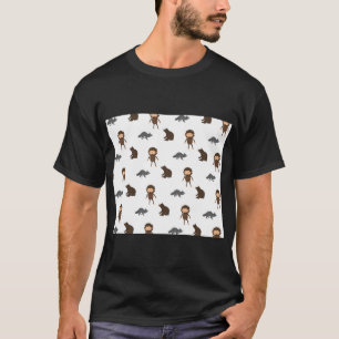 Camiseta Sneaky Sasquatch Bear Racoon Throw Blanket1