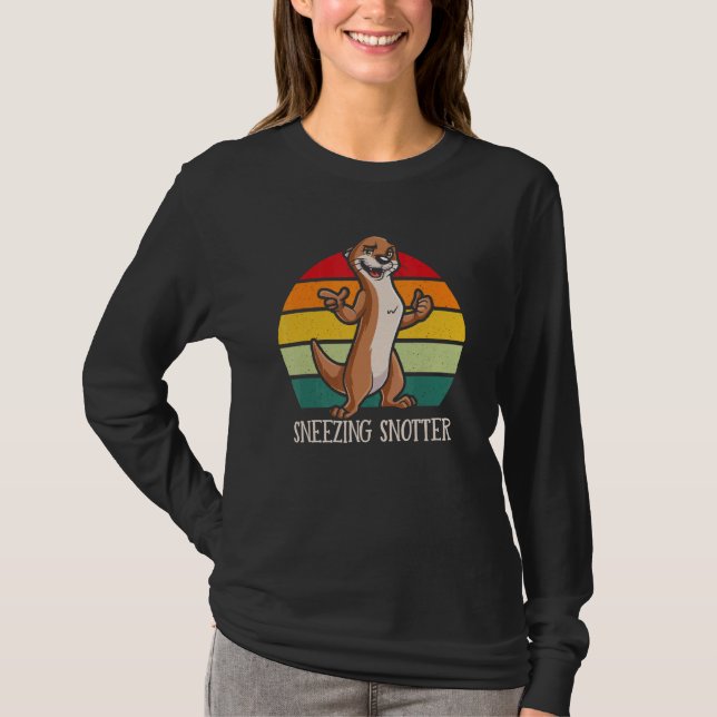 Camiseta Sneezing Snotter   Otter   Humor Sea Otter (Anverso)