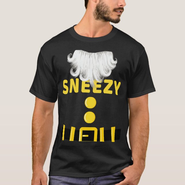 Camiseta Sneezy enano Idea de barba Fiesta Halloween Vestid (Anverso)