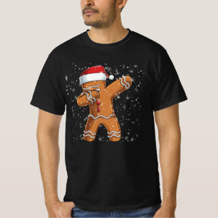Camiseta Snflake Feliz Navidad Dabbing Gingerbread Man
