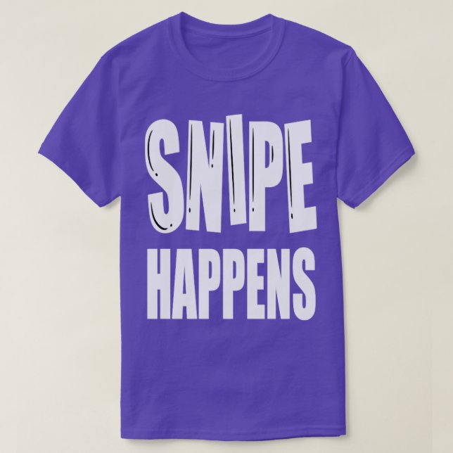 Camiseta Snipe ocurre en la cacería divertida de nipis (Diseño del anverso)