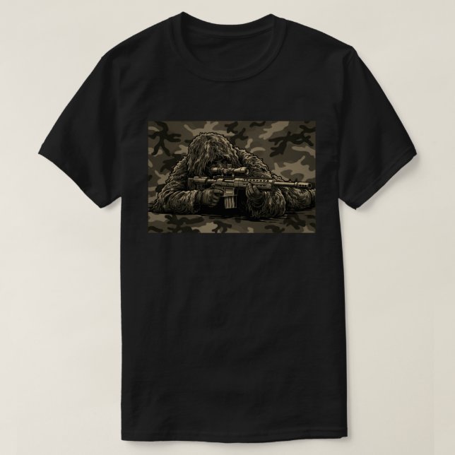 Camiseta Sniper Ghillie Suit Camouflage (Diseño del anverso)