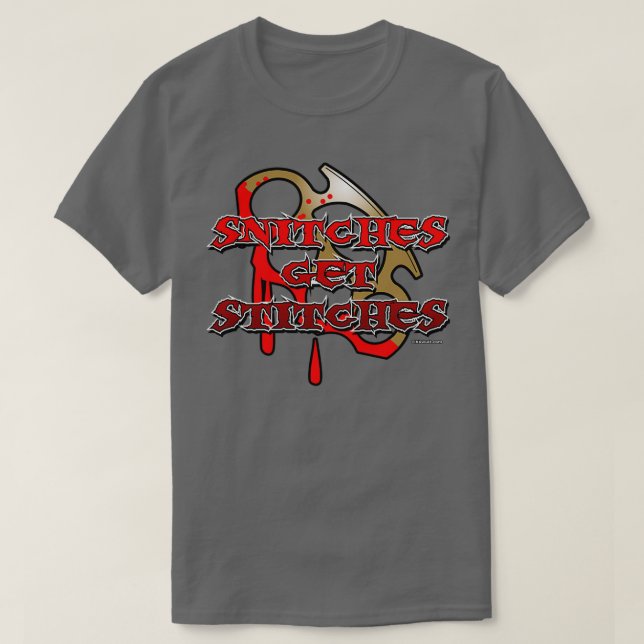 Camiseta Snitches Get Stitches (Diseño del anverso)