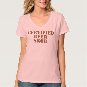 Camiseta Snob certificado de la cerveza