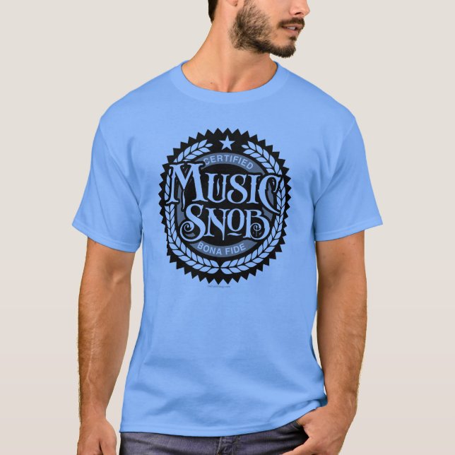 Camiseta Snob de música - amante de la música divertida (Anverso)